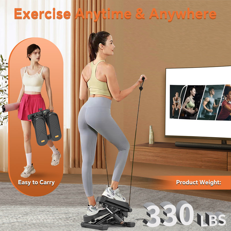 Mini Stepper with Resistance Bands