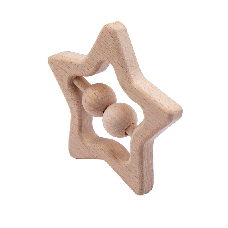 Wooden Baby Rattles Set