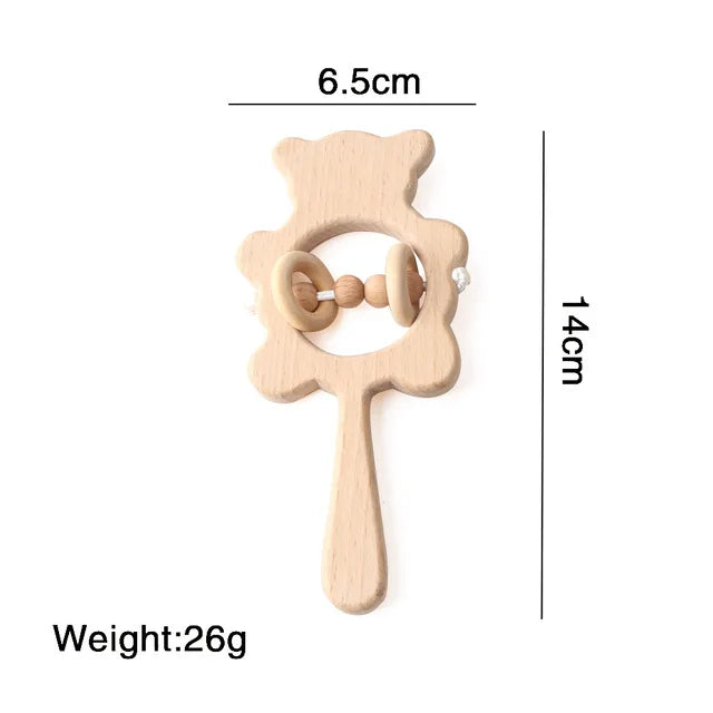 Wooden Baby Rattles Set