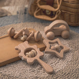 Wooden Baby Rattles Set