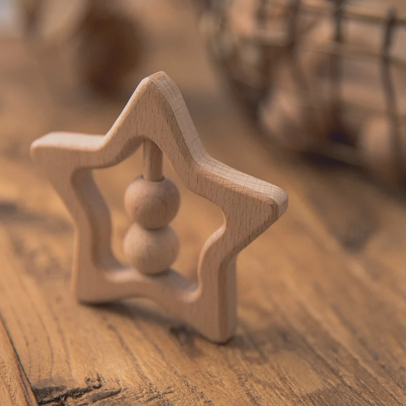 Wooden Baby Rattles Set