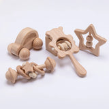 Wooden Baby Rattles Set