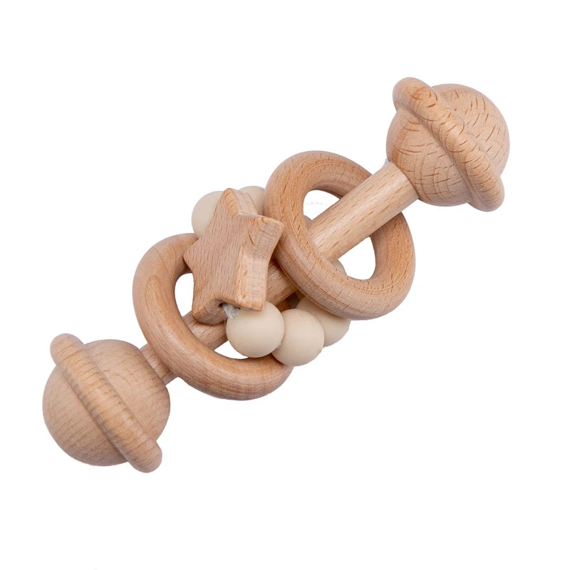 Wooden Baby Rattles Set