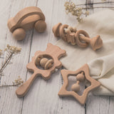 Wooden Baby Rattles Set