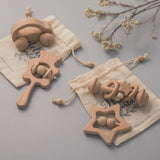 Wooden Baby Rattles Set