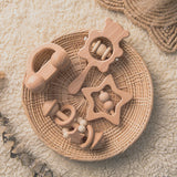 Wooden Baby Rattles Set