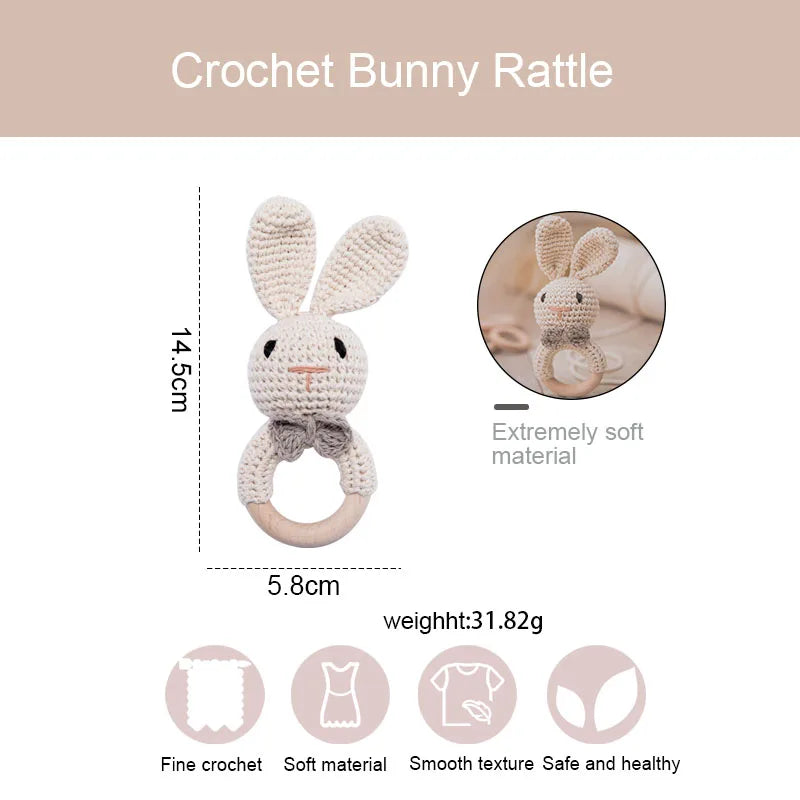Baby Wooden Teether & Rattle