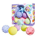 6PCS Baby Sensory Rattle Balls
