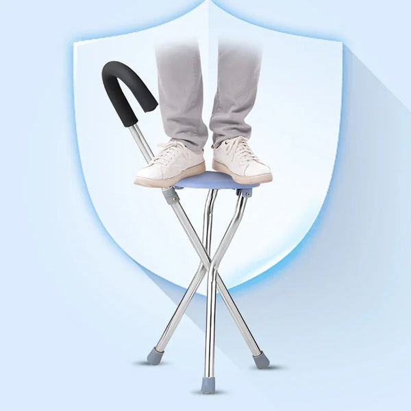 Walking Stick Ultralight Portable Old People Solid Stool