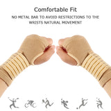 2PCS Beige Wrist Support Gloves