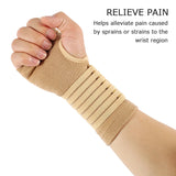 2PCS Beige Wrist Support Gloves