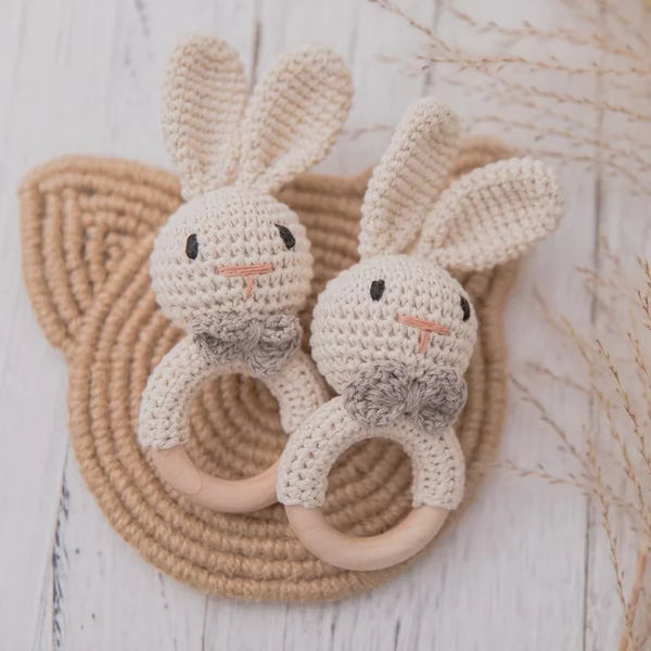 Baby Wooden Teether & Rattle