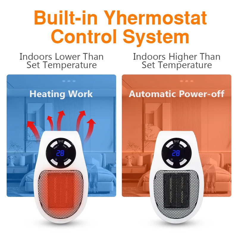 500W Mini Plug-In Heater