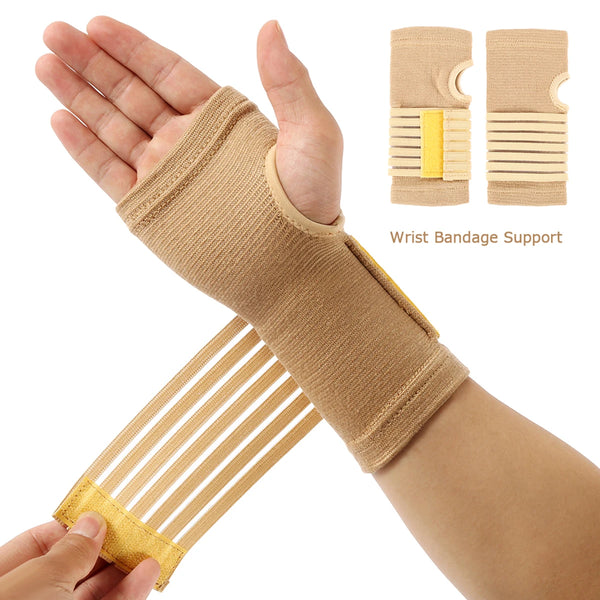 2PCS Beige Wrist Support Gloves
